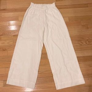 Abercrombie white linen pants NWT